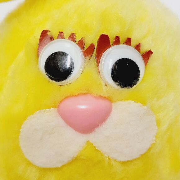 Yellow Bunny Rabbit Plush Vintage Animal Farm Musical Baby Stuffed Animal Toy 6" - Picture 9 of 12